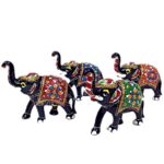 Meenakari Elephant Set of 4pc