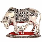 White metal Cow with Calf