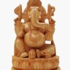 Wooden Ganesh statue on kamal base