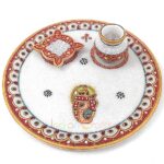 Exclusive Marble Puja Thali