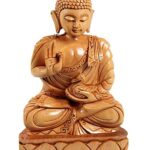 Wooden buddha sculpture carving